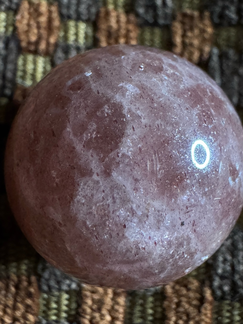 Gemstone Sphere Set_Howlite, Milky Qrtz, Strawberry Quartz & Dragon Blood Jasper - Picture 11 of 11
